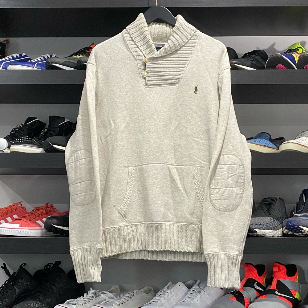 🦙POLO SHAWL NECK FLEECE SWEATER🦙